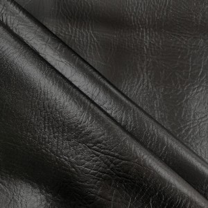 Black Distressed Leatherette Fabric