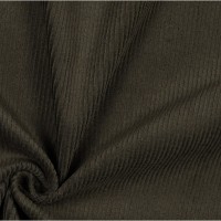 Washed Stretch Cotton Corduroy -  Black