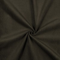 Washed Stretch Cotton Corduroy -  Black