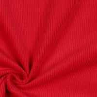 Washed Stretch Cotton Corduroy - Red