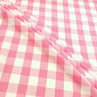 1'' Polycotton Gingham BABY PINK