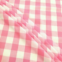 1'' Polycotton Gingham BABY PINK
