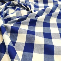 1'' Polycotton Gingham ROYAL BLUE