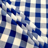 1'' Polycotton Gingham ROYAL BLUE