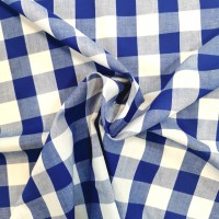 1'' Polycotton Gingham ROYAL BLUE