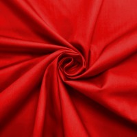 100% Cotton Poplin - BRIGHT RED