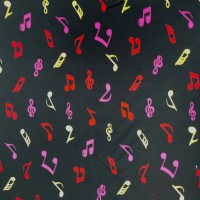 100% Cotton - Multi Musical Notes