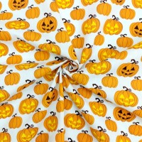 Halloween Polycotton - PUMPKINS