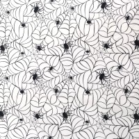 Halloween Polycotton- Spiderweb