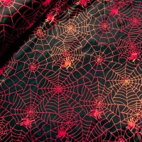 Halloween Foils Red Spiders Web