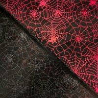 Halloween Foils Red Spiders Web