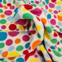 RAINBOW ANTIPILL FLEECE - SPOTS ON IVORY