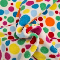 RAINBOW ANTIPILL FLEECE - SPOTS ON IVORY