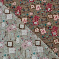 The Sewing Room 100% Cotton Design 2 BROWN