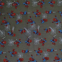 100% Cotton - Mini Spiderman Grey