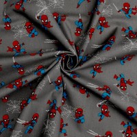 100% Cotton - Mini Spiderman Grey