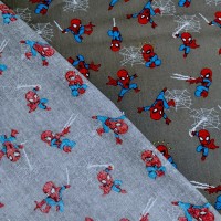 100% Cotton - Mini Spiderman Grey