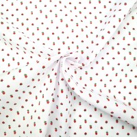 Polycotton - Small Strawberries and Dots