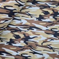 CAMOUFLAGE POLYCOTTON - BROWN