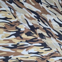 CAMOUFLAGE POLYCOTTON - BROWN