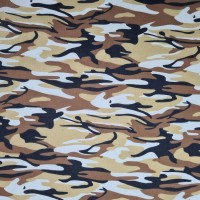 CAMOUFLAGE POLYCOTTON - BROWN