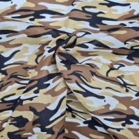 CAMOUFLAGE POLYCOTTON - BROWN