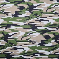 CAMOUFLAGE POLYCOTTON - GREEN