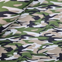 CAMOUFLAGE POLYCOTTON - GREEN