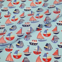 Sailboat Polycotton BLUE