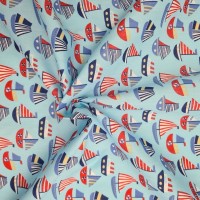 Sailboat Polycotton BLUE