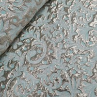 Metallic Floral Brocade - Mint