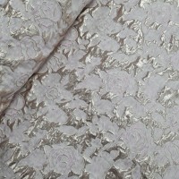 Metallic Floral Brocade - Baby Pink