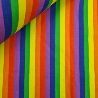 Rainbow Polycotton Stripe 12mm