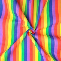 Rainbow Polycotton Stripe 12mm