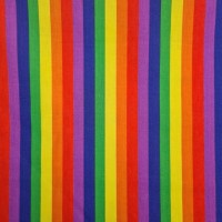 Rainbow Polycotton Stripe 12mm