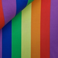 Rainbow Polycotton Stripe 50mm