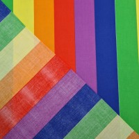 Rainbow Polycotton Stripe 50mm