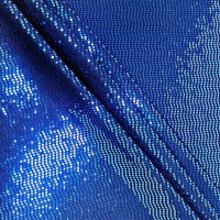 ALL OVER MIRROR SEQUIN SPANDEX - 3mm SPOT ROYAL BLUE ON BLACK