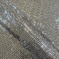 ALL OVER MIRROR SEQUIN SPANDEX -3mm SPOT SILVER ON BLACK