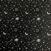 100% Cotton - Outer Space -Shooting Stars