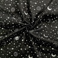 100% Cotton - Outer Space -Shooting Stars