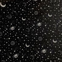 100% Cotton - Outer Space -Shooting Stars