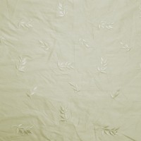 Ivory leaves Embroidered Silk