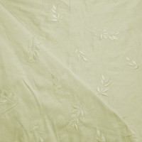 Ivory leaves Embroidered Silk