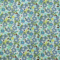 Floral Poplin Design 1 BLUE