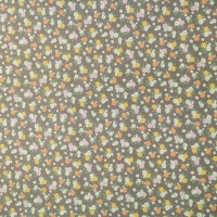 Floral Cotton Poplin - Ditsy Flowers on Grey