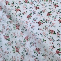 Floral Cotton Poplin - Roses on White