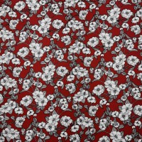 Floral Poplin Design 17 MAROON