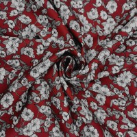 Floral Poplin Design 17 MAROON