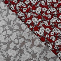 Floral Poplin Design 17 MAROON